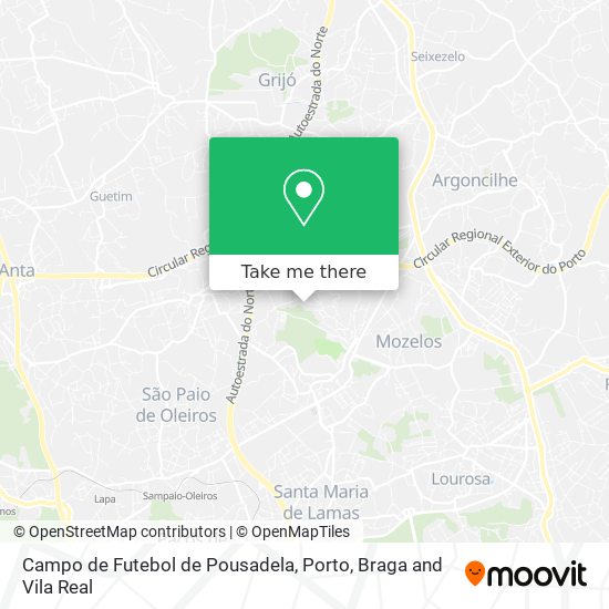 Campo de Futebol de Pousadela mapa