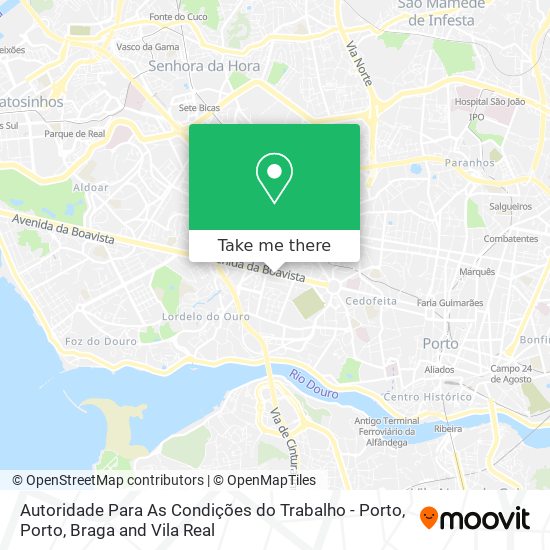 Autoridade Para As Condições do Trabalho - Porto mapa