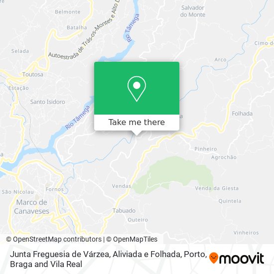Junta Freguesia de Várzea, Aliviada e Folhada map