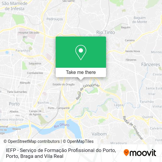 IEFP - Serviço de Formação Profissional do Porto map