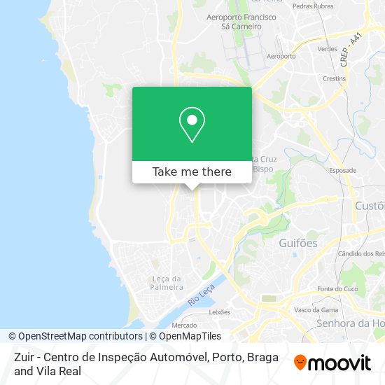 Zuir - Centro de Inspeção Automóvel map