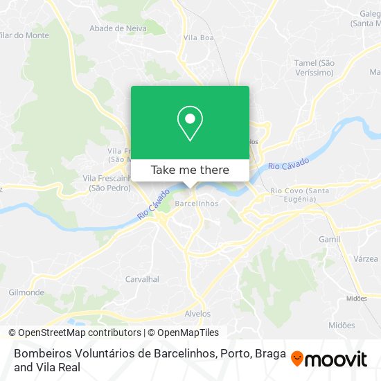 Bombeiros Voluntários de Barcelinhos map