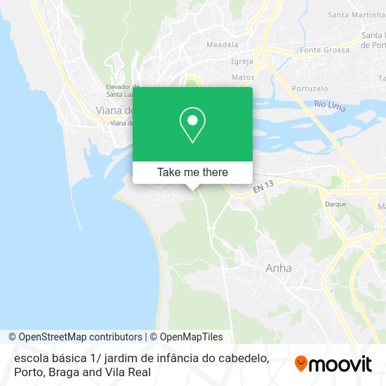 escola básica 1/ jardim de infância do cabedelo mapa