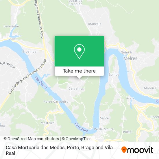 Casa Mortuária das Medas mapa