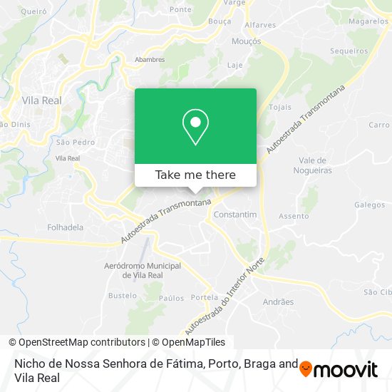 Nicho de Nossa Senhora de Fátima mapa