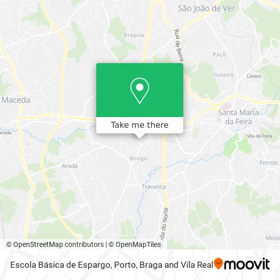 Escola Básica de Espargo map