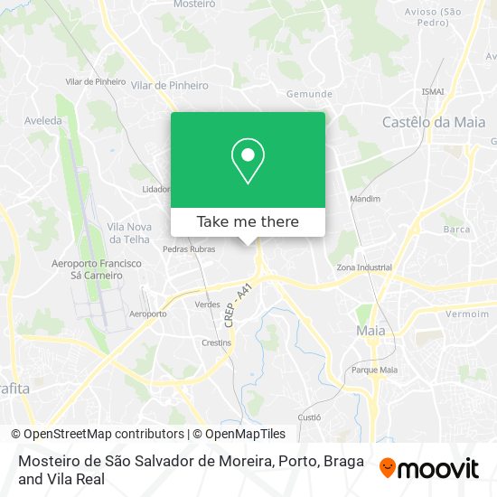 Mosteiro de São Salvador de Moreira map