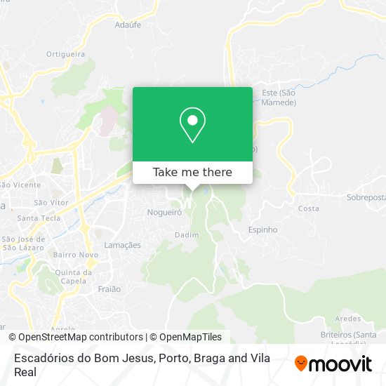 Escadórios do Bom Jesus mapa