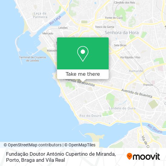 Fundação Doutor António Cupertino de Miranda map