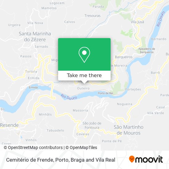 Cemitério de Frende mapa