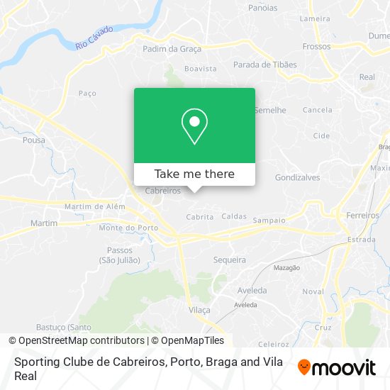 Sporting Clube de Cabreiros mapa