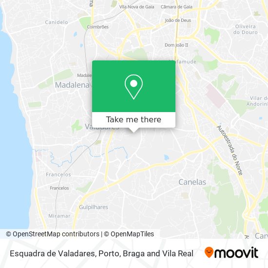 Esquadra de Valadares map
