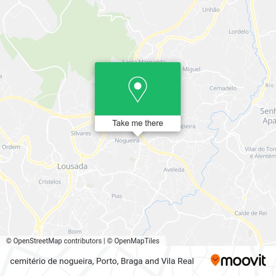 cemitério de nogueira map