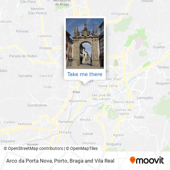 Arco da Porta Nova mapa