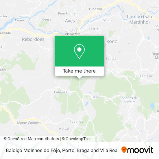 Baloiço Moínhos do Fôjo map
