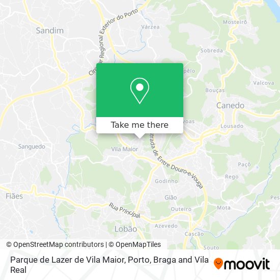 Parque de Lazer de Vila Maior mapa