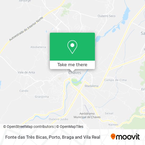 Fonte das Três Bicas map