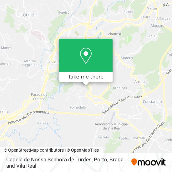 Capela de Nossa Senhora de Lurdes mapa