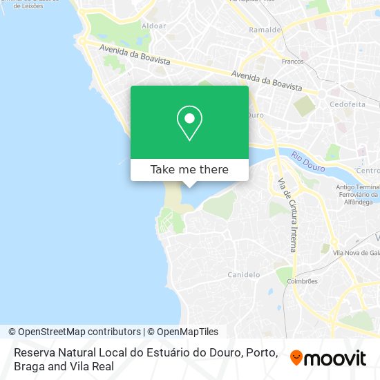 Reserva Natural Local do Estuário do Douro map