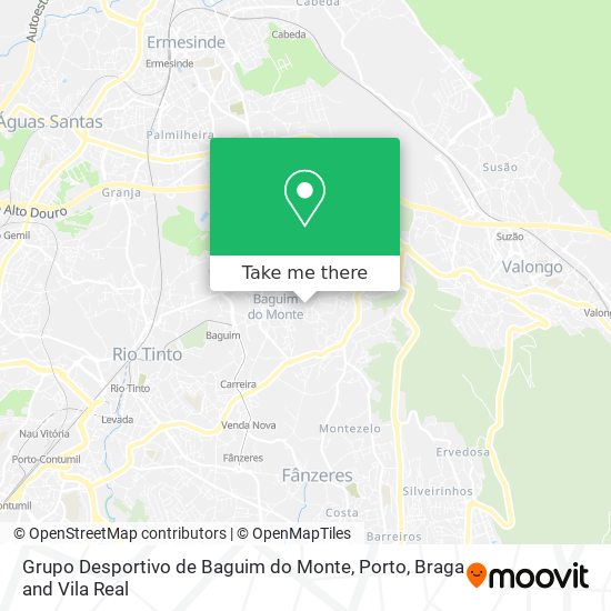 Grupo Desportivo de Baguim do Monte mapa