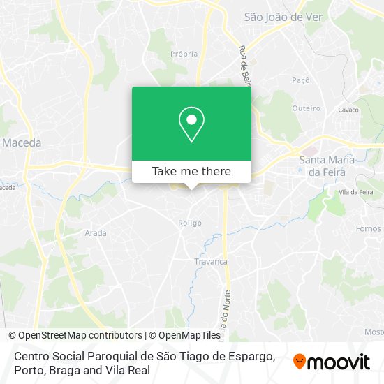 Centro Social Paroquial de São Tiago de Espargo mapa