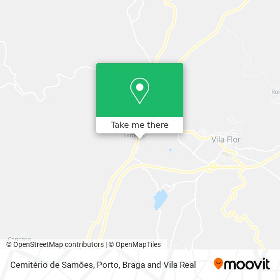 Cemitério de Samões mapa