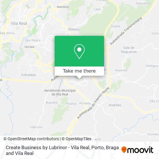 Create Business by Lubrinor - Vila Real map