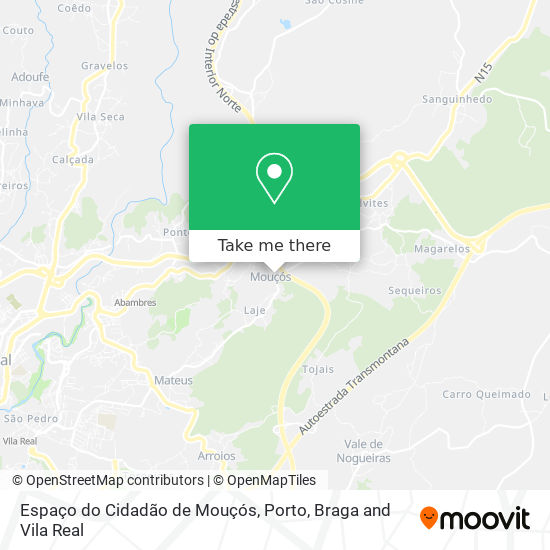 Espaço do Cidadão de Mouçós map