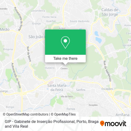 GIP - Gabinete de Inserção Profissional mapa