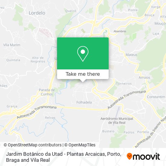 Jardim Botânico da Utad - Plantas Arcaicas mapa