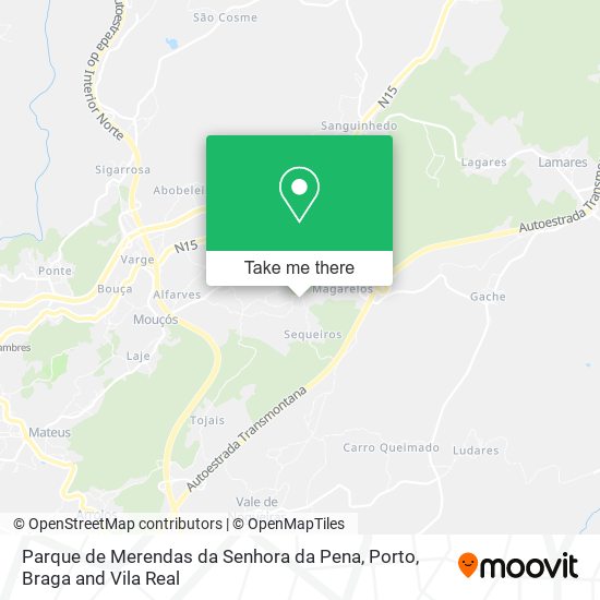 Parque de Merendas da Senhora da Pena map