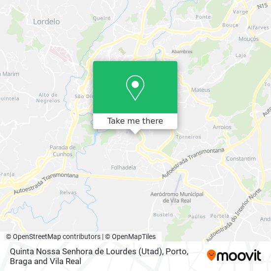Quinta Nossa Senhora de Lourdes (Utad) mapa