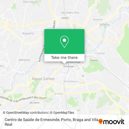 Centro de Saúde de Ermesinde map