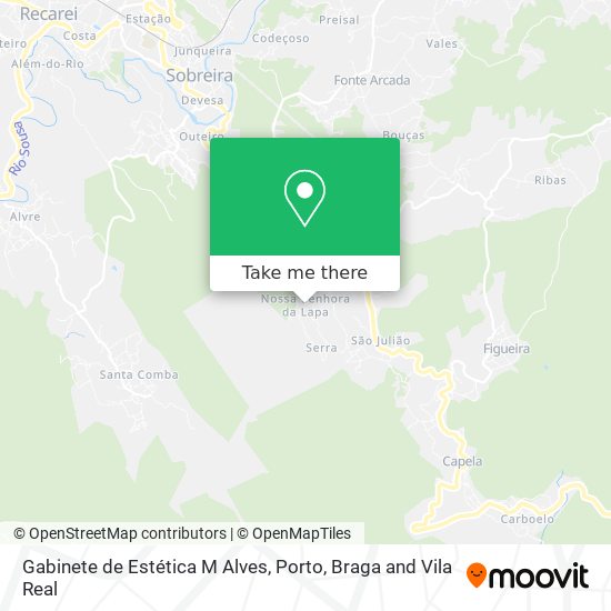 Gabinete de Estética M Alves map