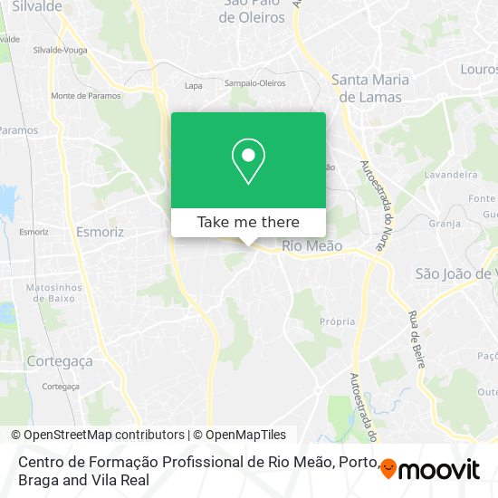 Centro de Formação Profissional de Rio Meão map