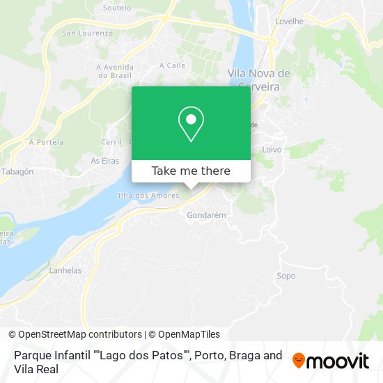 Parque Infantil ""Lago dos Patos"" mapa