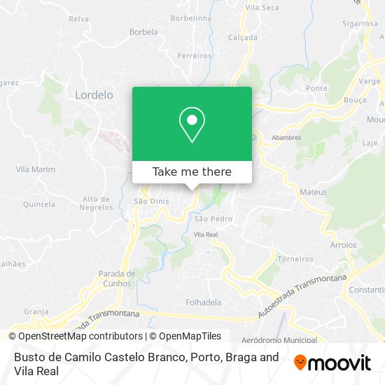 Busto de Camilo Castelo Branco map