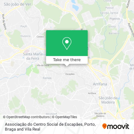 Associação do Centro Social de Escapães mapa