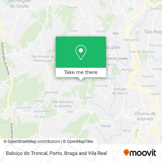 Baloiço do Troncal mapa