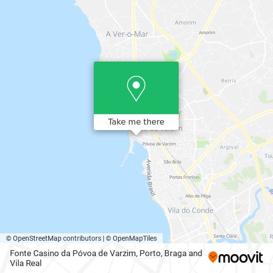 Fonte Casino da Póvoa de Varzim mapa