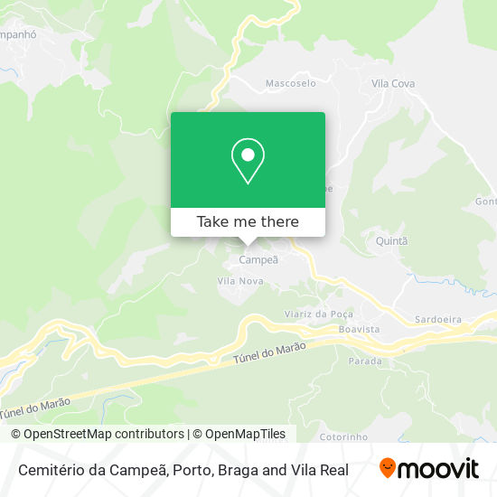 Cemitério da Campeã mapa