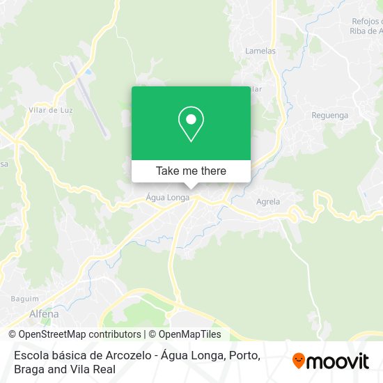 Escola básica de Arcozelo - Água Longa mapa