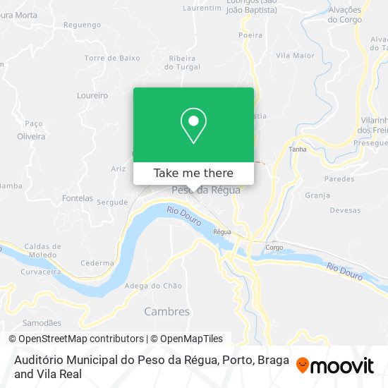 Auditório Municipal do Peso da Régua mapa