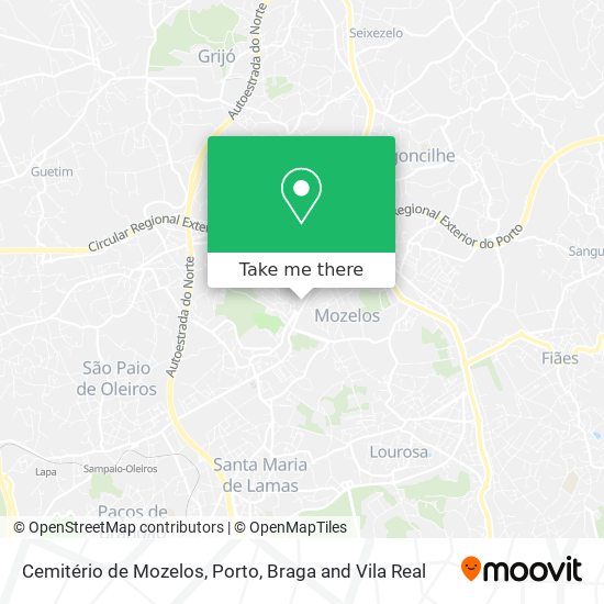 Cemitério de Mozelos map