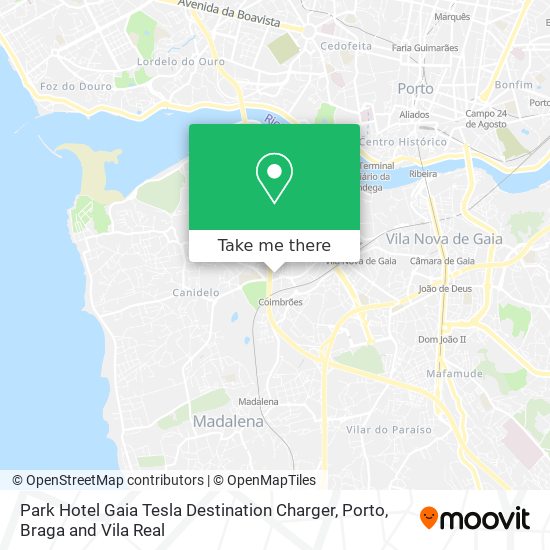 Park Hotel Gaia Tesla Destination Charger mapa