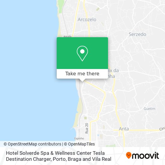 Hotel Solverde Spa & Wellness Center Tesla Destination Charger map