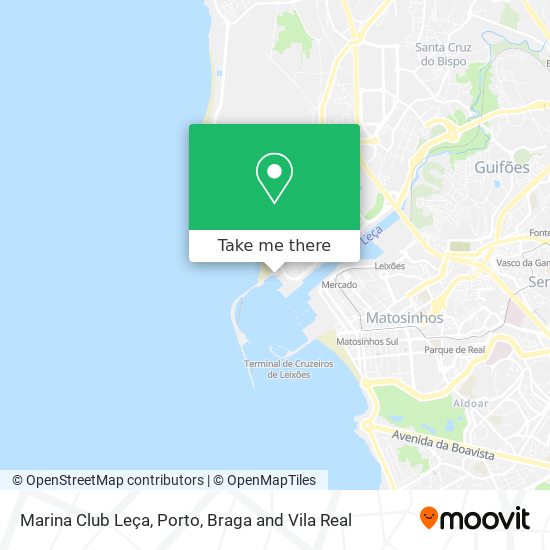 Marina Club Leça mapa