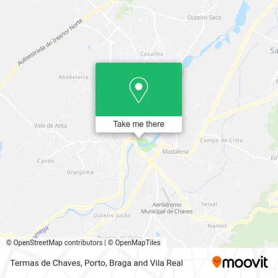 Termas de Chaves map
