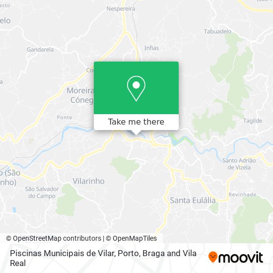 Piscinas Municipais de Vilar map