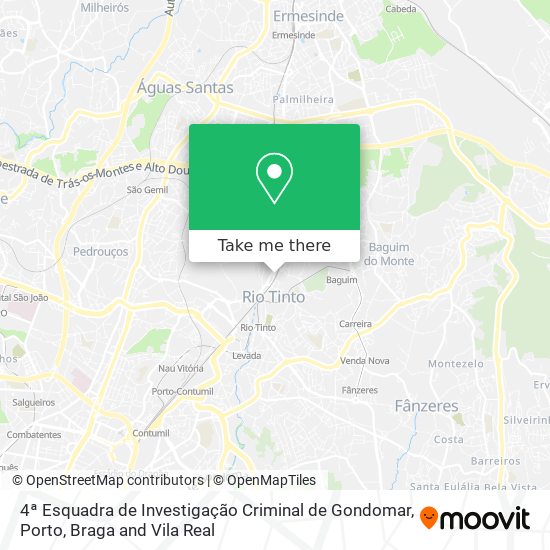 4ª Esquadra de  Investigação Criminal de Gondomar map